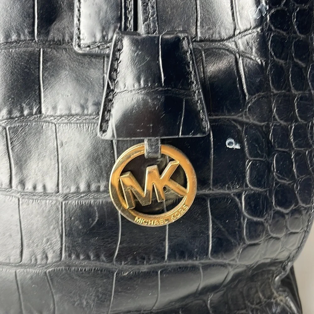 Michael Kors Dillon Large Croc Embossed Satchel